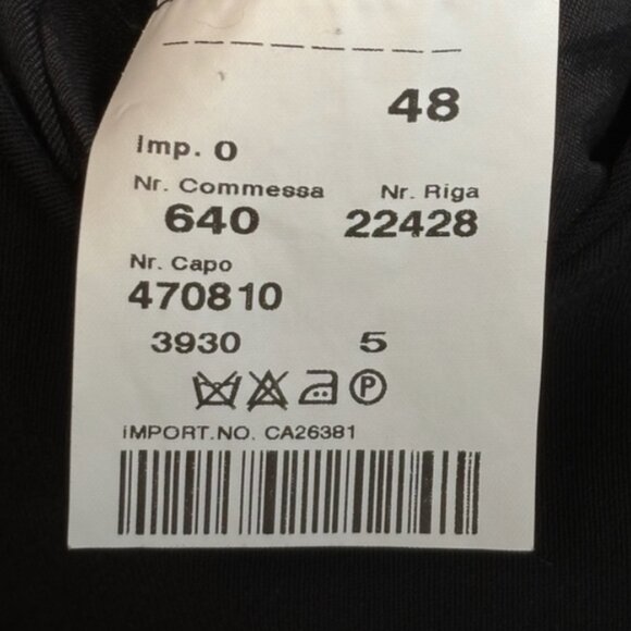 Tombolini Blazer Double Breasted Single Button Italian Black Size 48 IT - Picture 10 of 14